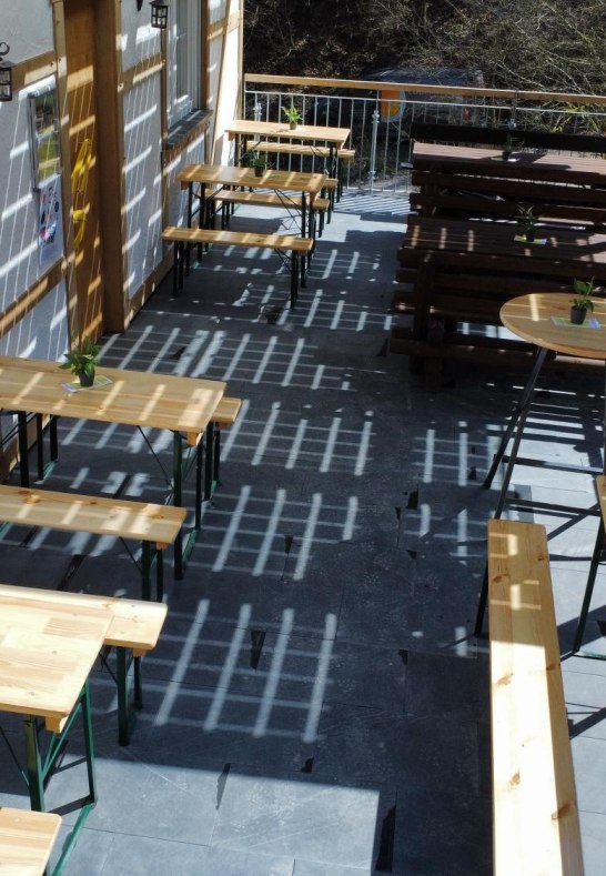 &Uuml;berdachte Terrasse | &copy; K. Lubischer