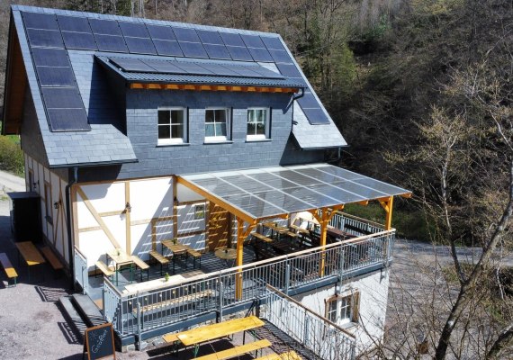 Strieders-Mühle mit Terrasse | © K. Lubischer