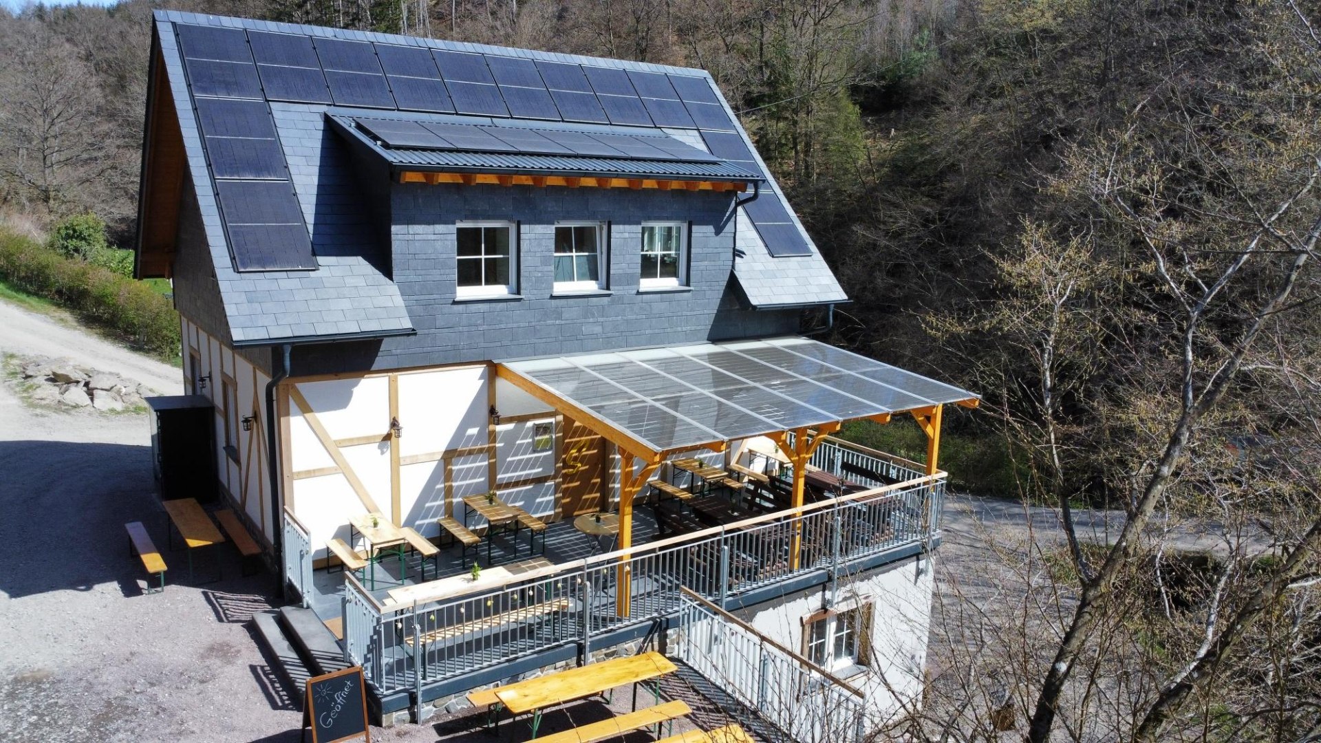 Strieders-Mühle mit Terrasse | © K. Lubischer Strieders-Mühle mit Terrasse | © K. Lubischer