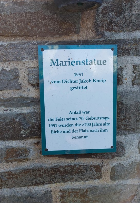 Infotafel Marienstatue | © T. Biersch