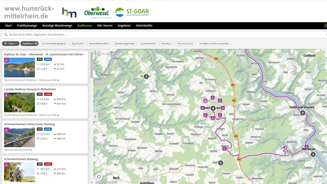 Radtouren am Mittelrhein und im Hunsrück | © Ti Hunsrück-Mittelrhein