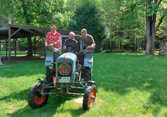 Willi und Ernst am Pfalzfelder Markt | © TI Hunsrück-Mittelrhein