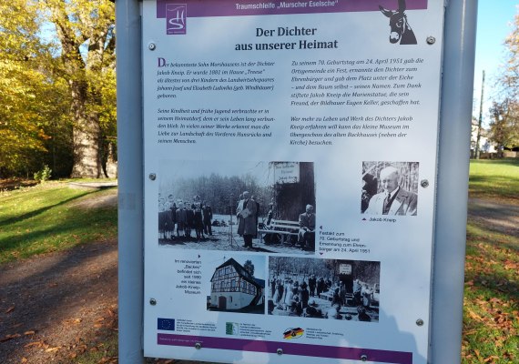 Infotafel an der Jakob-Kneip-Eiche | © T. Biersch Infotafel an der Jakob-Kneip-Eiche | © T. Biersch
