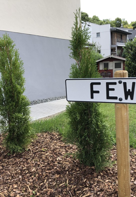 Schild am Parkplatz