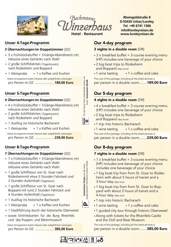 Arrangements Beckmanns Winzerhaus | © Jochen Beckmann