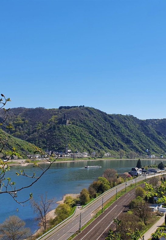 Rheinblick mit Burg Maus | &copy; T. Biersch